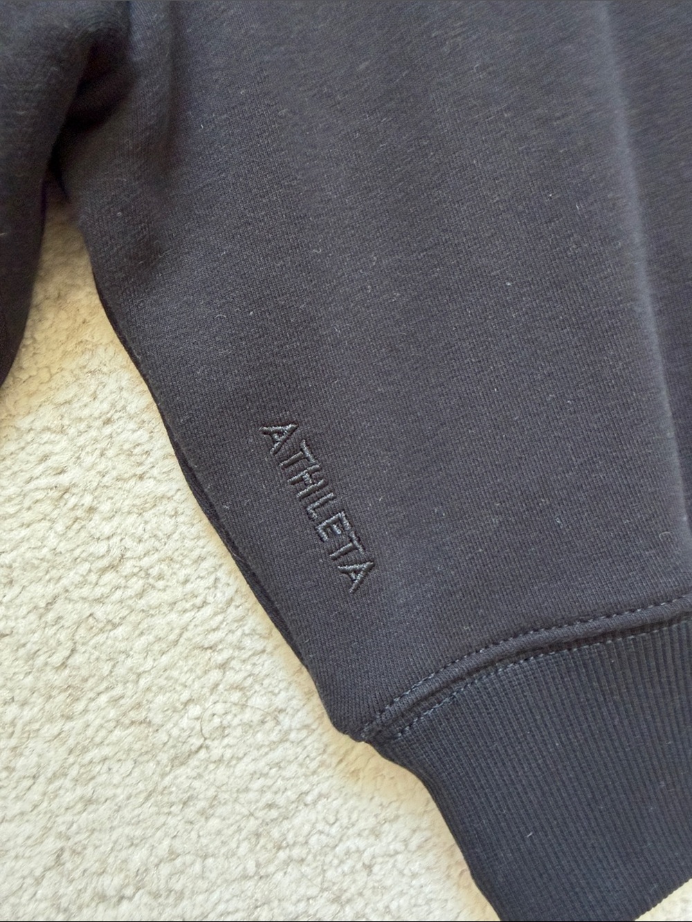 Athleta Terry Cropped Crew Sweatshirt, size M, EUC. - Picture 3 of 5